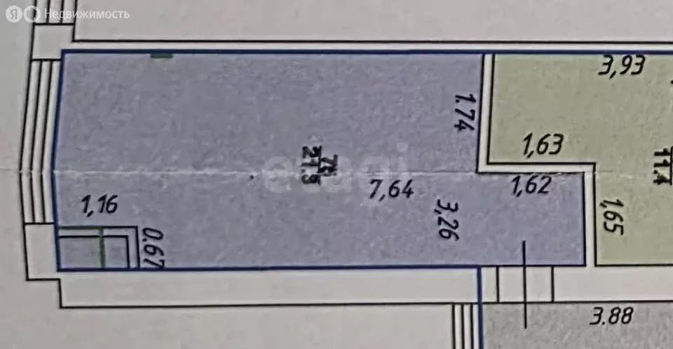 Помещение свободного назначения (21.3 м) - Фото 1