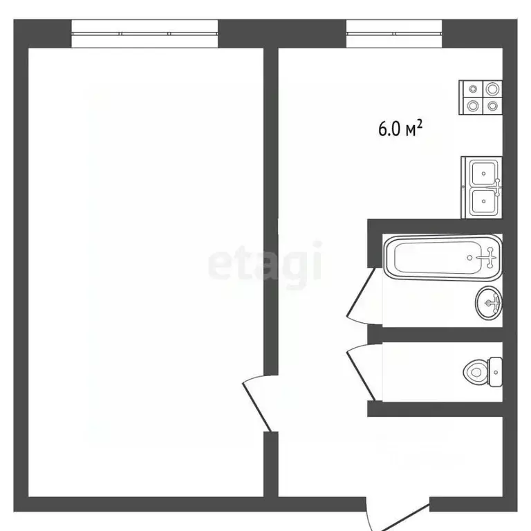 1-к кв. Тюменская область, Тюмень ул. Мельникайте, 48 (27.4 м) - Фото 2