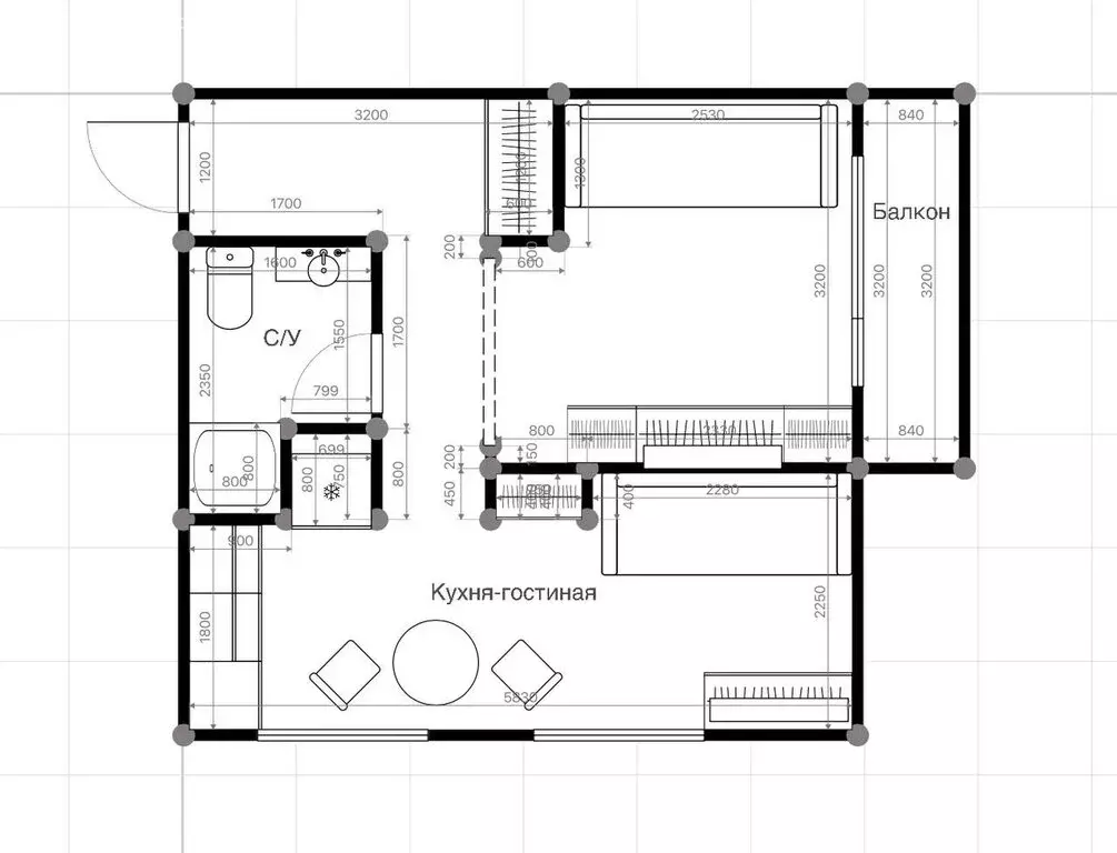 1-комнатная квартира: Одинцово, улица Маршала Жукова, 2 (32.1 м) - Фото 1