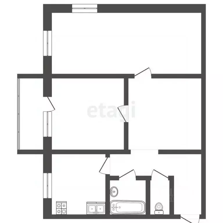 2-к кв. Владимирская область, Муром ул. Дзержинского, 2А (59.1 м) - Фото 0