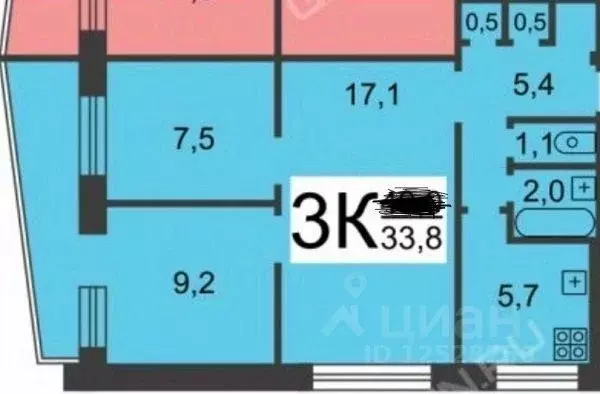 3-к кв. Нижегородская область, Нижний Новгород Северный жилрайон, ул. ... - Фото 2