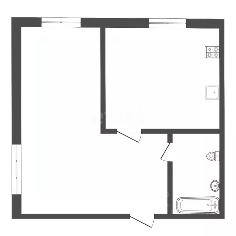 1-к кв. Тульская область, Тула ул. Кирова, 174 (38.0 м) - Фото 1
