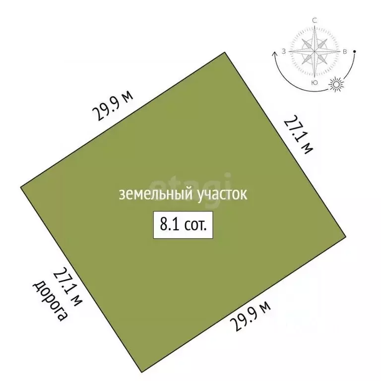 Участок в Крым, Симферопольский район, Чистенское с/пос, с. Камышинка  ... - Фото 0