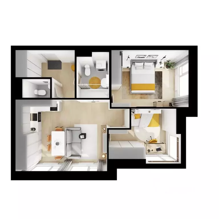 2-к кв. Московская область, Котельники Парковый мкр, Белая Дача Парк ... - Фото 2