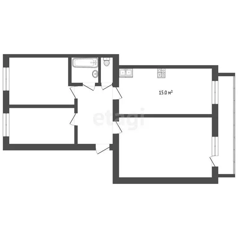 3-комнатная квартира: Тюменский муниципальный округ, рабочий посёлок ... - Фото 1