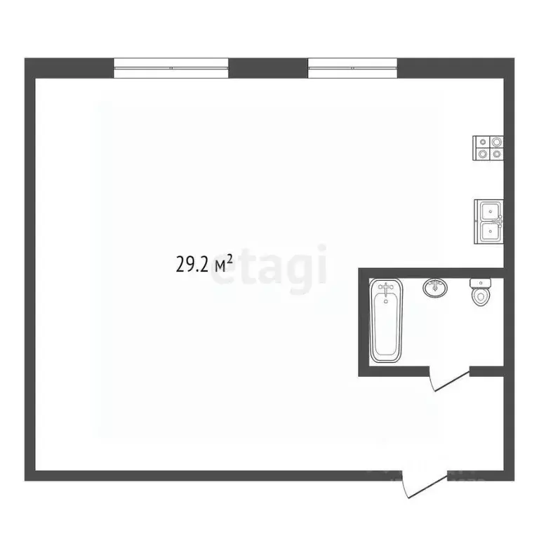 Студия Оренбургская область, Оренбург просп. Дзержинского, 30 (29.2 м) - Фото 1