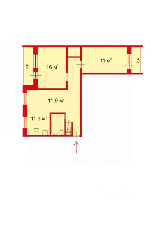 2-к кв. Санкт-Петербург Планерная ул., 69К1 (57.2 м) - Фото 1