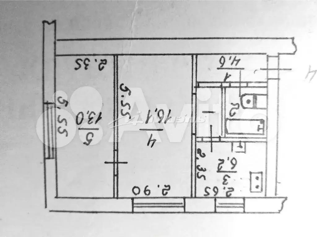 2-к. квартира, 42 м, 1/2 эт. - Фото 0