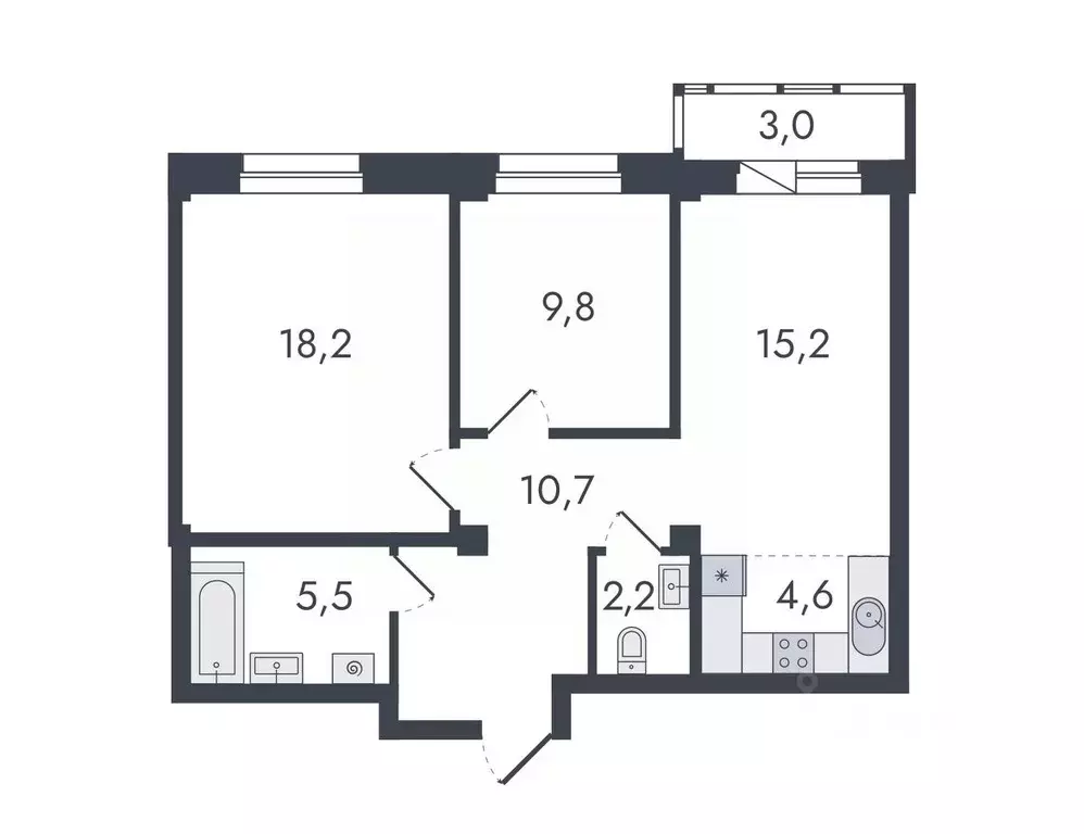3-к кв. Кировская область, Киров ул. Чистопрудненская, 13 (69.2 м) - Фото 0