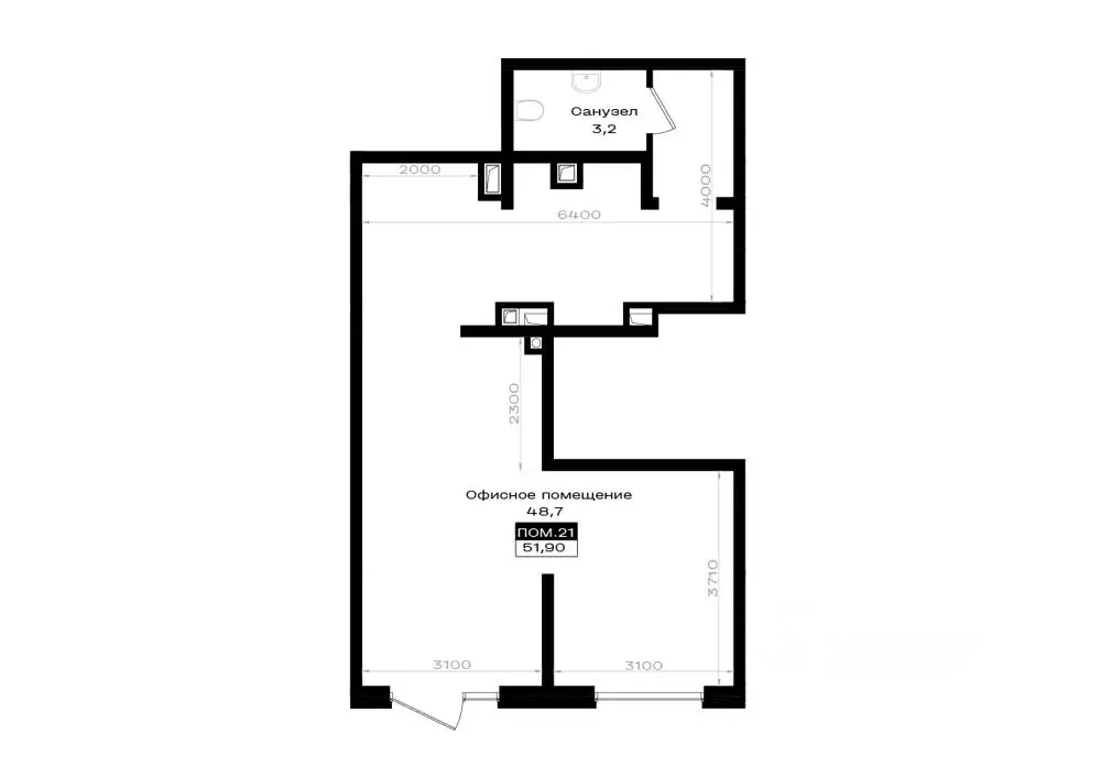 1-к кв. Ростовская область, Аксай просп. Аксайский (51.9 м) - Фото 1