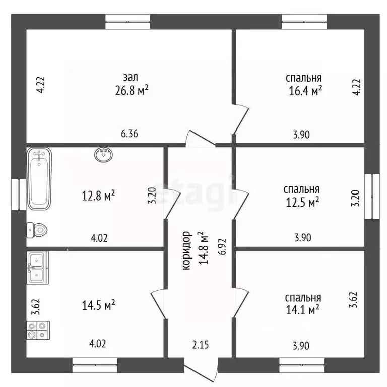 Дом в Белгородская область, Корочанский район, Мелиховское с/пос, с. ... - Фото 1