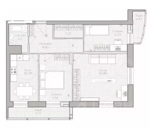 3-к кв. Татарстан, Лаишевский район, Столбищенское с/пос, с. Усады ул. ... - Фото 2