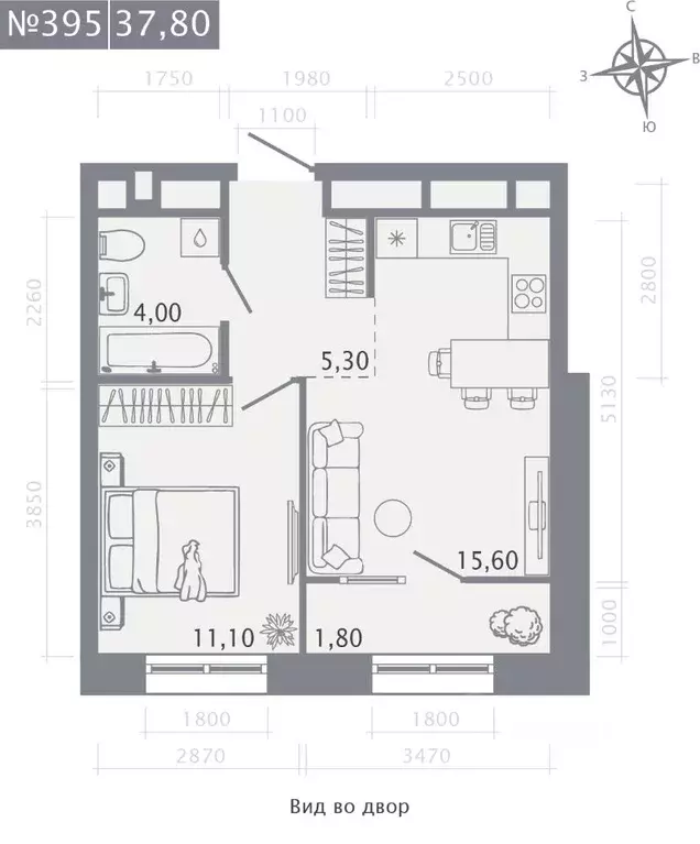 1-к кв. Татарстан, Казань Родины мкр, Главные Роли жилой комплекс ... - Фото 1
