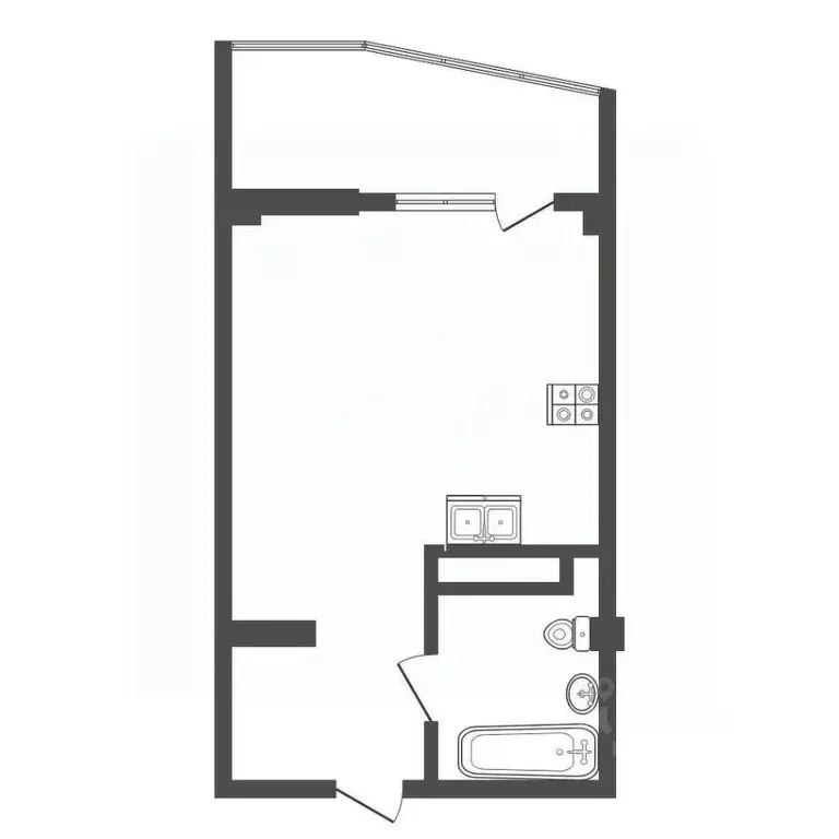 Студия Севастополь ул. Летчиков, 10к4 (34.5 м) - Фото 2