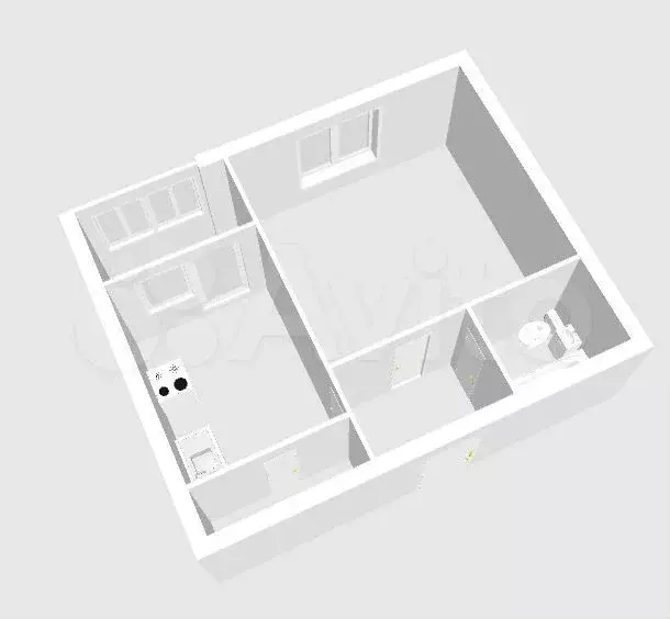1-к. квартира, 29,1 м, 9/9 эт. - Фото 1