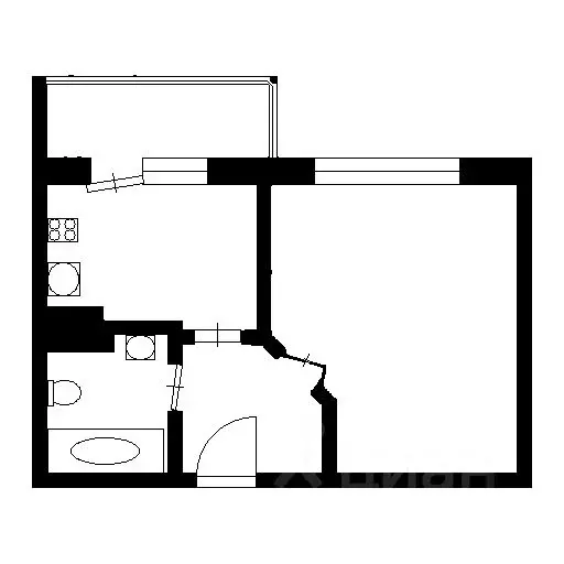 1-к кв. Новосибирская область, Новосибирск Беловежская ул., 6/1 (35.0 ... - Фото 2