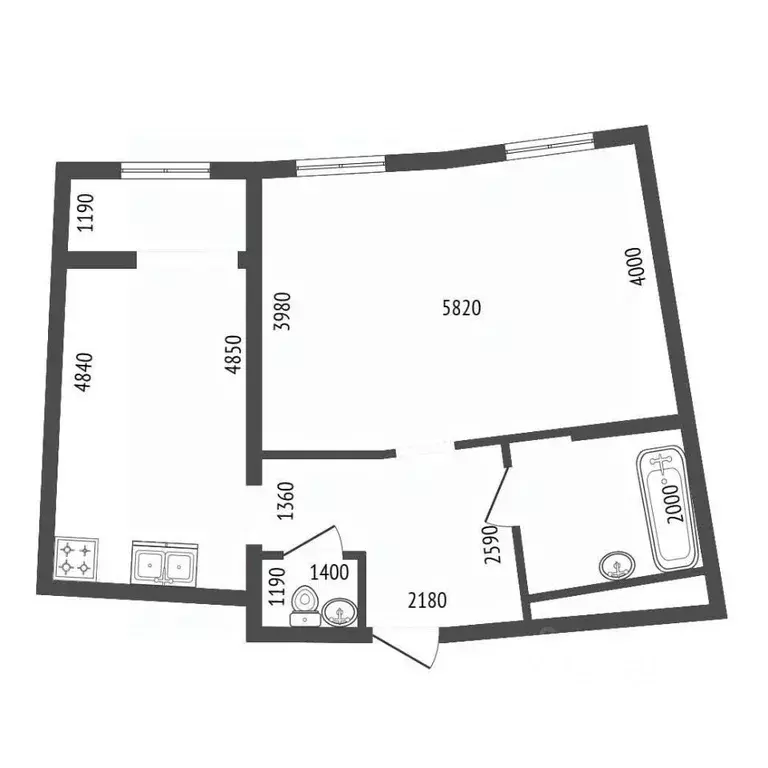 1-к кв. Санкт-Петербург наб. Миклухо-Маклая, 3к1 (51.9 м) - Фото 2