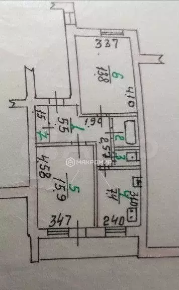 2-к. квартира, 48 м, 2/5 эт. - Фото 0