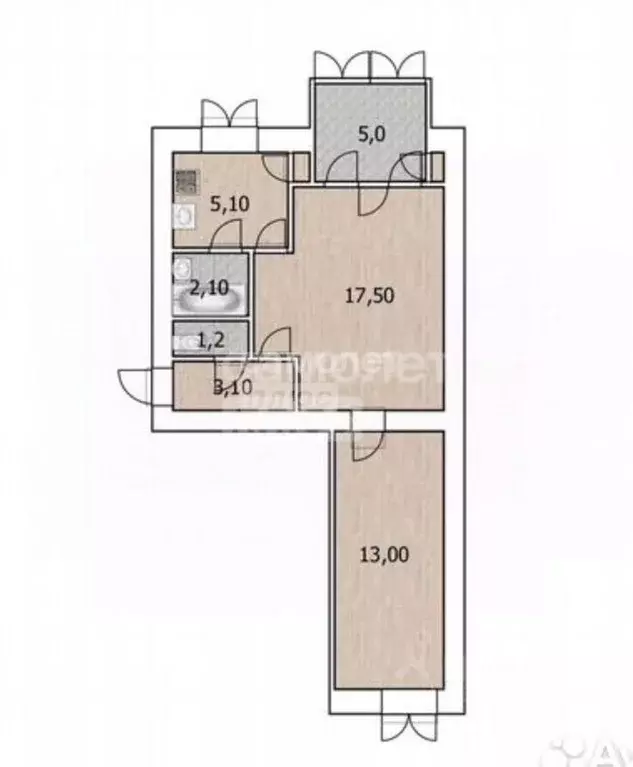 2-к кв. Краснодарский край, Туапсе ул. Маршала Жукова, 11 (45.0 м) - Фото 2