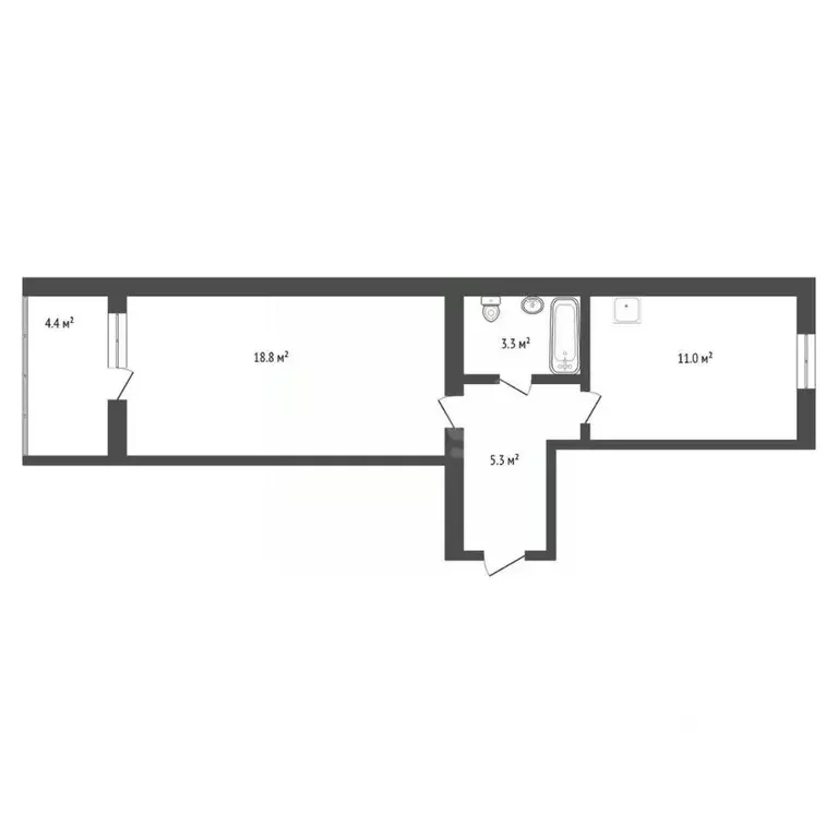 1-к кв. Амурская область, Благовещенск Заводская ул., 4/4 (40.8 м) - Фото 2