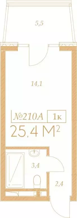 1-к кв. Краснодарский край, Анапа Гостиничный Комплекс Морелло тер.,  ... - Фото 1