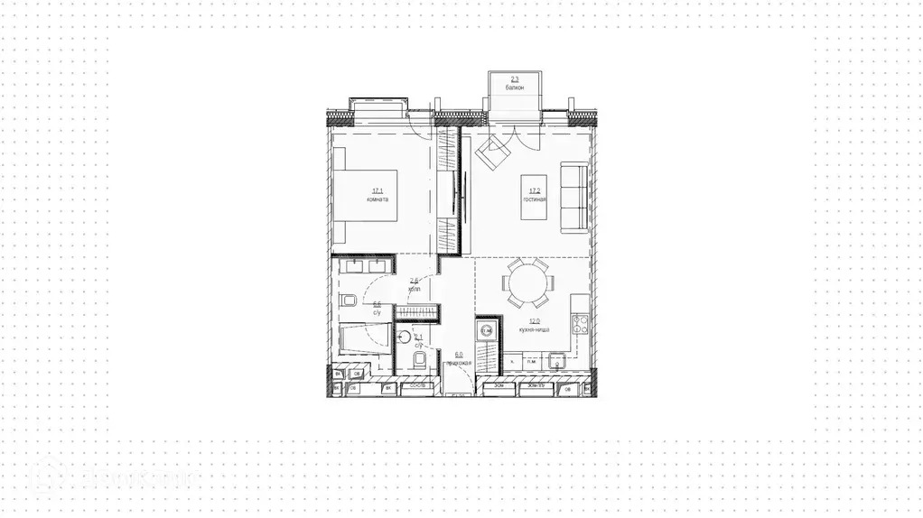 Продаётся 1-к квартира, 65 м - Фото 1
