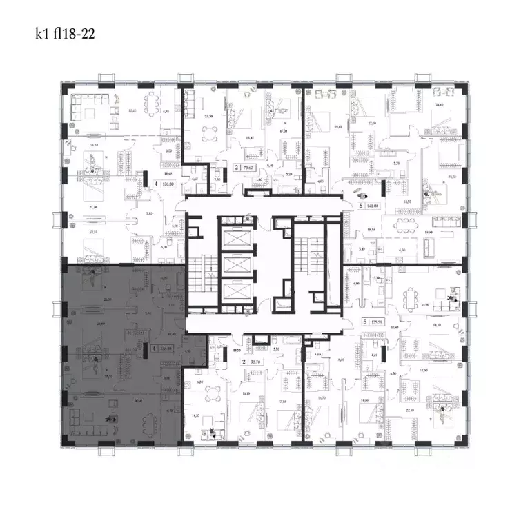 4-к кв. Москва просп. Андропова, 9/1к1 (136.2 м) - Фото 2
