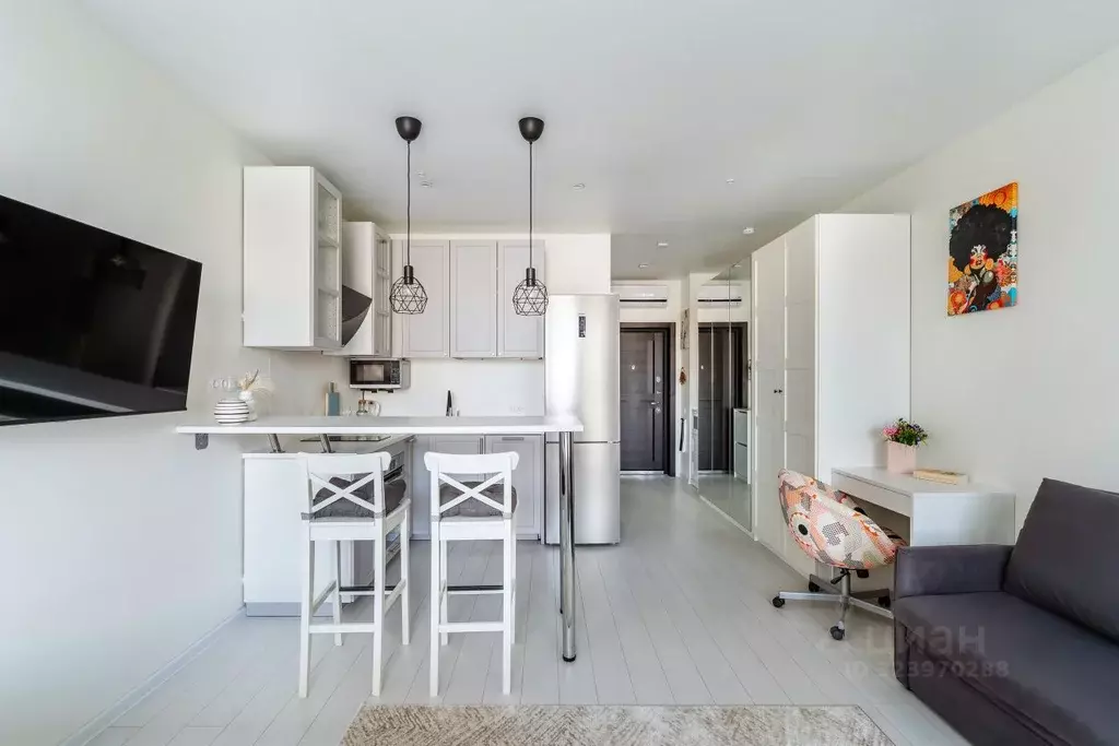 Студия Москва Ходынский бул., 20А (35.0 м) - Фото 2