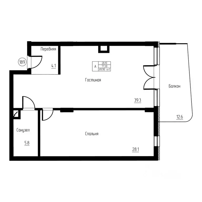 1-к кв. Калининградская область, Светлогорск ул. Верещагина, 8 (89.9 ... - Фото 1
