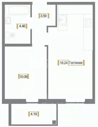 1-к кв. Псковская область, Псковский район, Завеличенская волость, д. ... - Фото 2