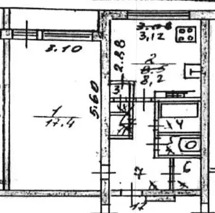 1-к кв. Ленинградская область, Всеволожск Межевая ул., 15 (36.3 м) - Фото 2