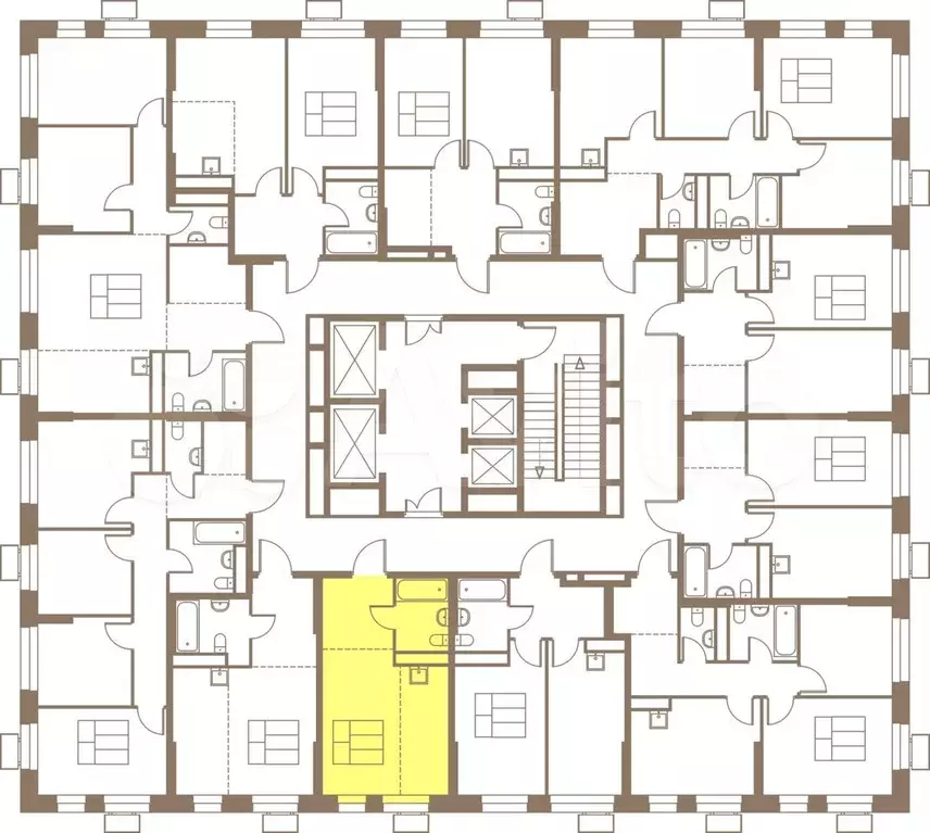 Квартира-студия, 30,1 м, 3/25 эт. - Фото 1