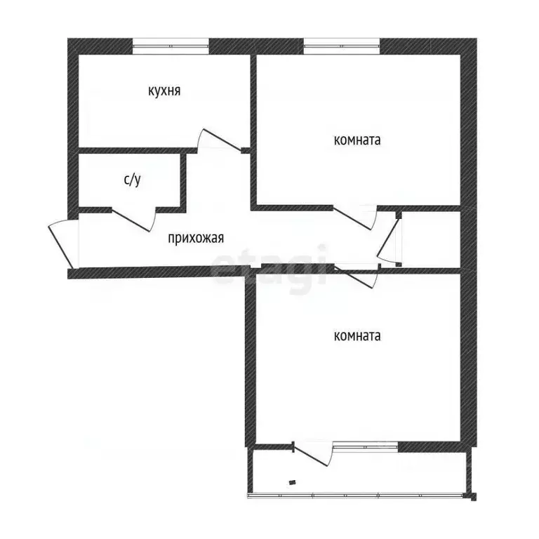 2-к кв. Костромская область, Кострома Малышково мкр, ул. Клубничная, 2 ... - Фото 1