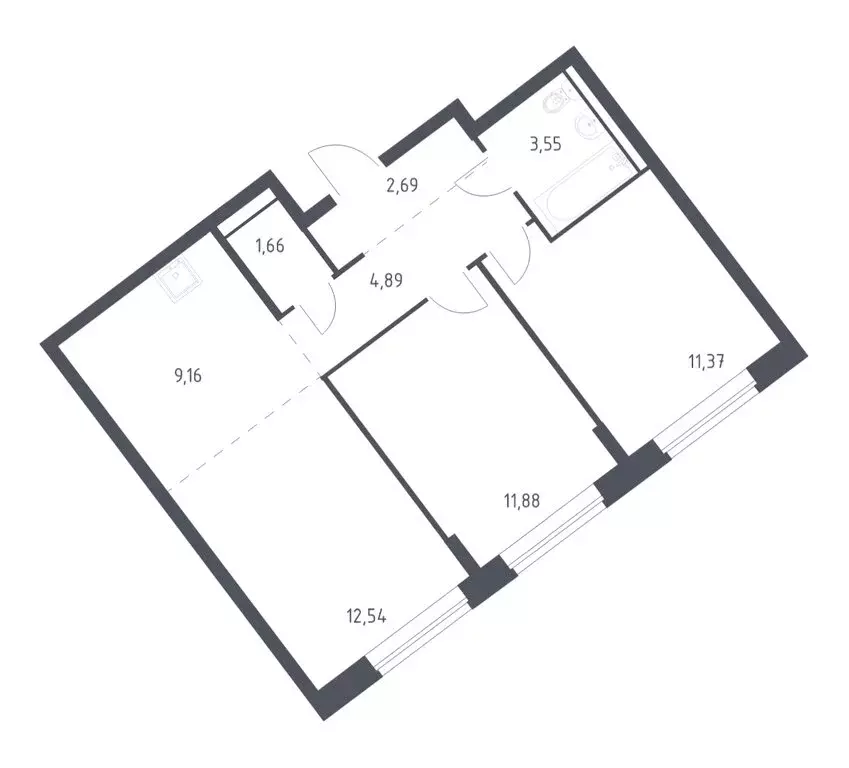 2-комнатная квартира: село Лайково, микрорайон Город-Событие, ЖК ... - Фото 1
