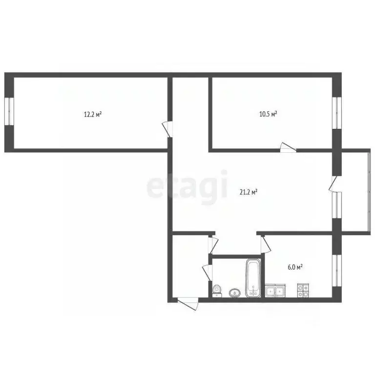 3-к кв. Московская область, Воскресенск Лопатинский мкр, ул. ... - Фото 2