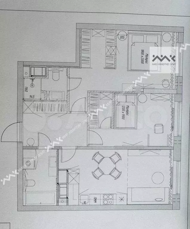 2-к. квартира, 70 м, 8/8 эт. - Фото 0