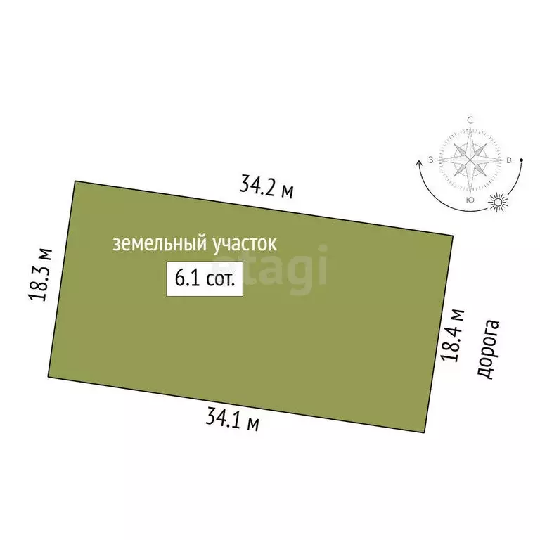 Участок в Нальчик, район Дубки (6.12 м) - Фото 1