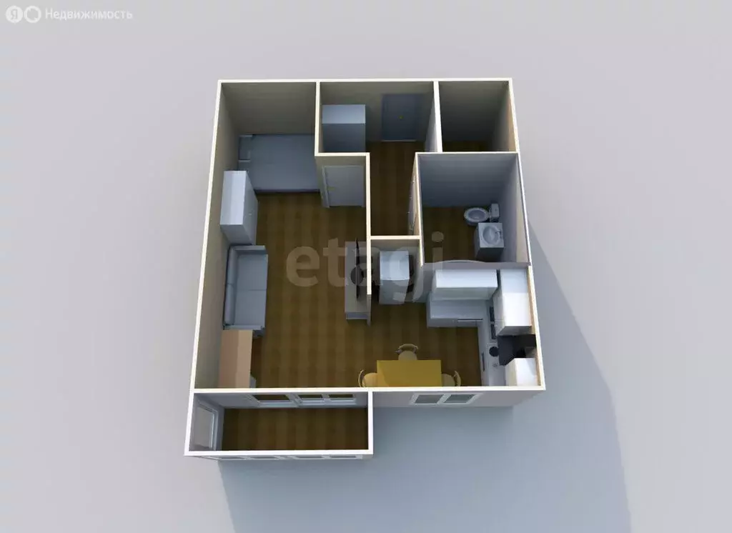 1-комнатная квартира: Южно-Сахалинск, улица имени Космонавта Поповича, ... - Фото 1