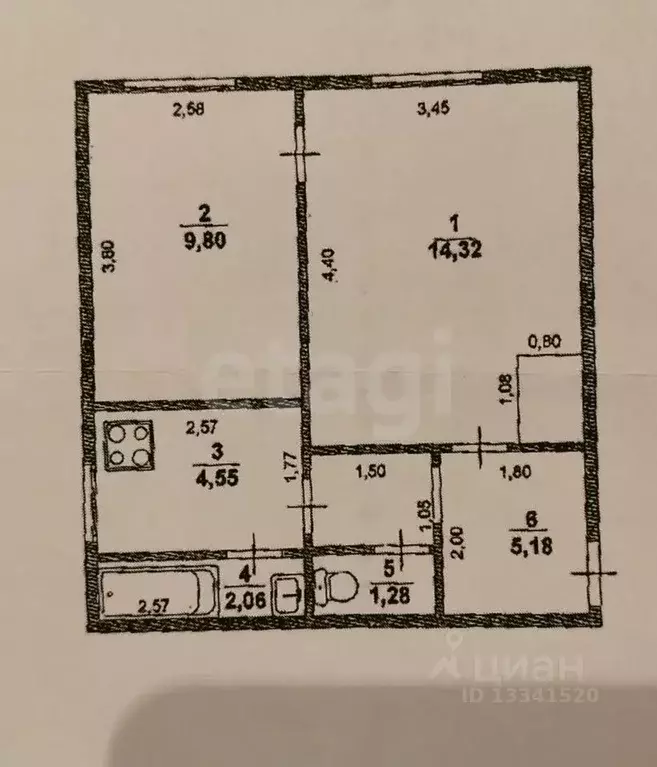 2-к кв. Ульяновская область, Ульяновск ул. Марата, 4 (37.2 м) - Фото 2