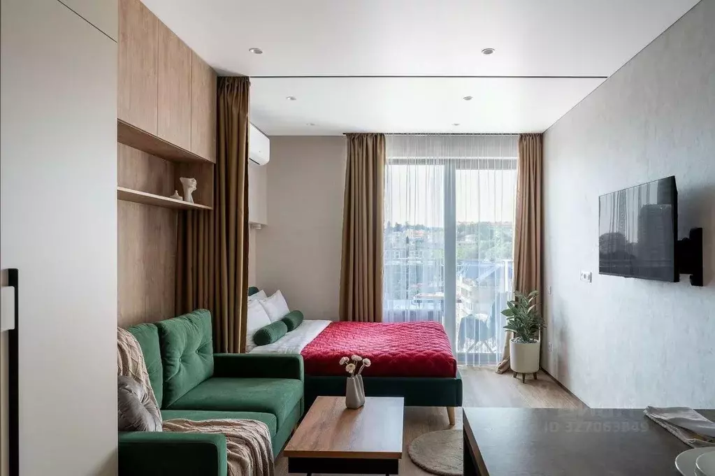 Студия Краснодарский край, Сочи Бытха мкр, ул. Бытха, 4/10А (34.0 м) - Фото 1