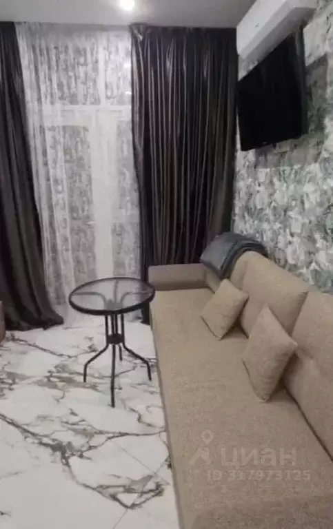 Студия Краснодарский край, Сочи Культурное Уч-Дере мкр, ул. Семашко ... - Фото 0