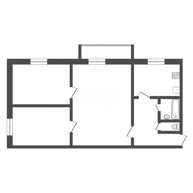3-к кв. Тульская область, Тула проезд 2-й Гастелло, 17к1 (48.0 м) - Фото 1