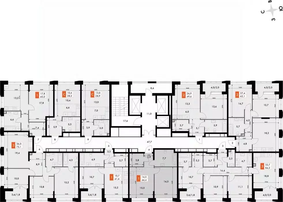1-к кв. Нижегородская область, Нижний Новгород Черниговская ул. (44.4 ... - Фото 1