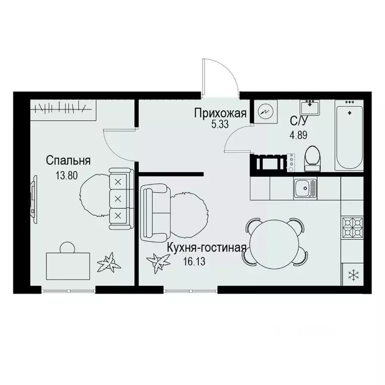 1-к кв. Санкт-Петербург ул. Профессора Попова, 38 (40.15 м) - Фото 0