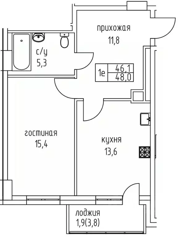 1-к кв. Саха (Якутия), Якутск просп. Михаила Николаева, 3/6 (48.0 м) - Фото 0
