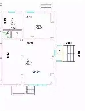 Помещение свободного назначения в Москва Братиславская ул., 29К1 (132 ... - Фото 2