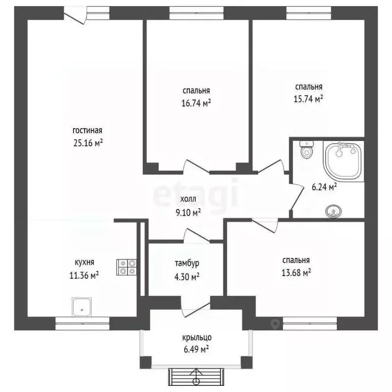 Дом в Адыгея, Теучежский район, Тлюстенхабльское городское поселение, ... - Фото 2