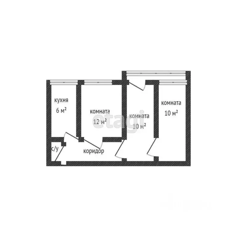 3-к кв. Краснодарский край, Новороссийск ул. Челюскинцев, 11 (43.3 м) - Фото 1