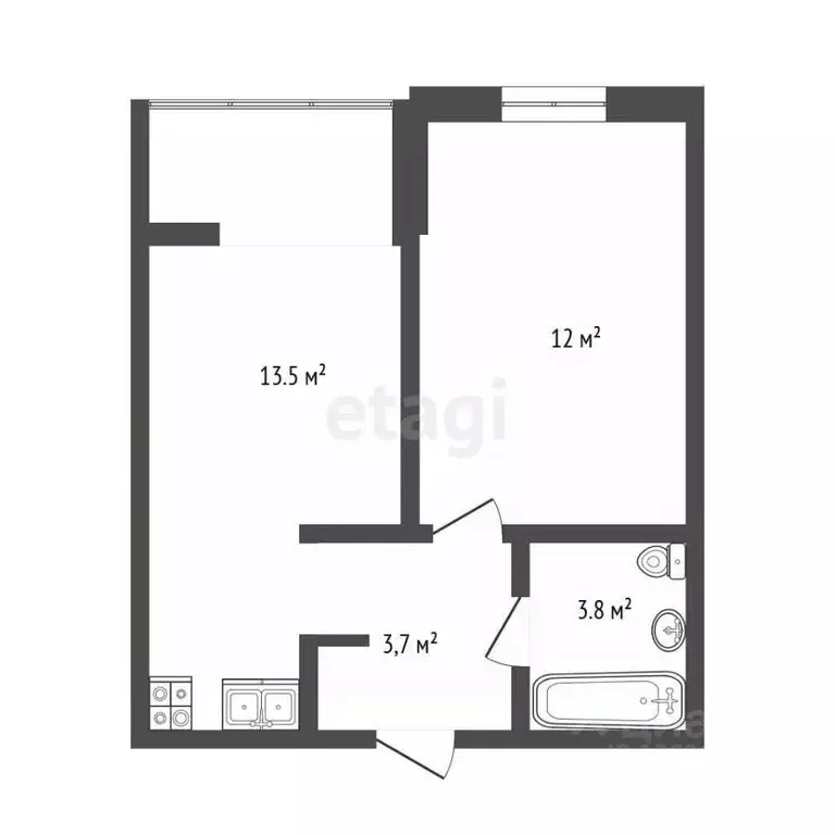 1-к кв. Московская область, Котельники ул. Сосновая, 1к4 (32.0 м) - Фото 2