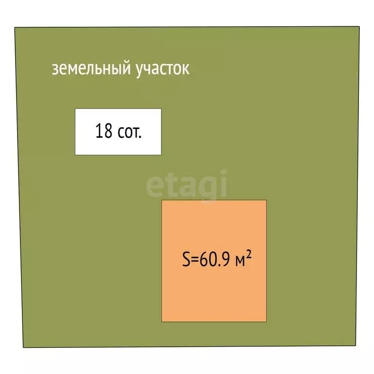 Дом в Новоатьялово, Лесная улица (60.9 м) - Фото 1